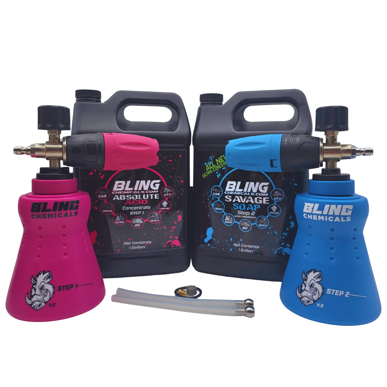 2-Step Wash Kit with Foam Cannon | Bling Chemicals