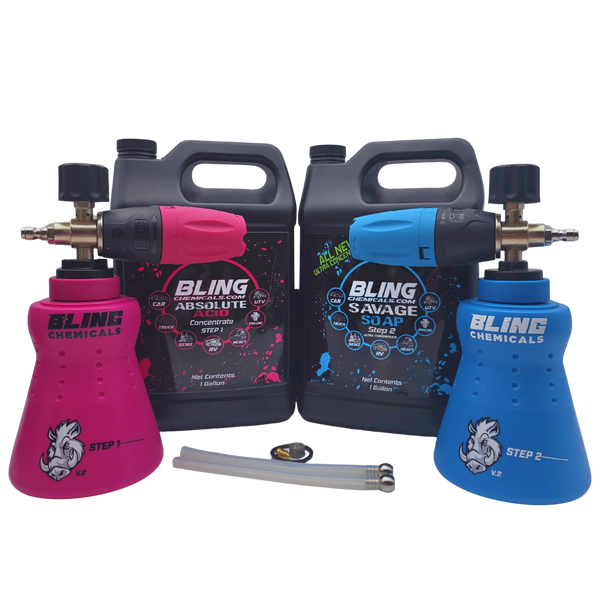 2-Step Wash Kit with Foam Cannon | Bling Chemicals
